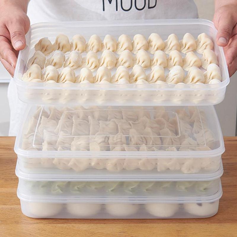 Food Storage Quart - Transparent Kitchen Storage Box Refrigerator Organizer