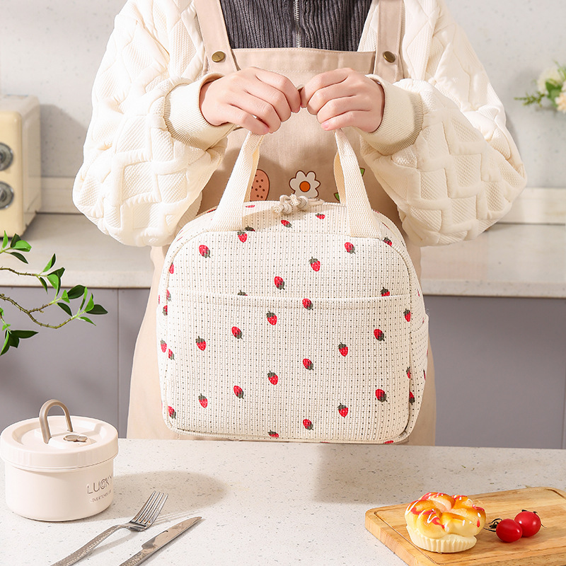 Food Storage Hiking - Cute Floral Printed Food Handbags Portable