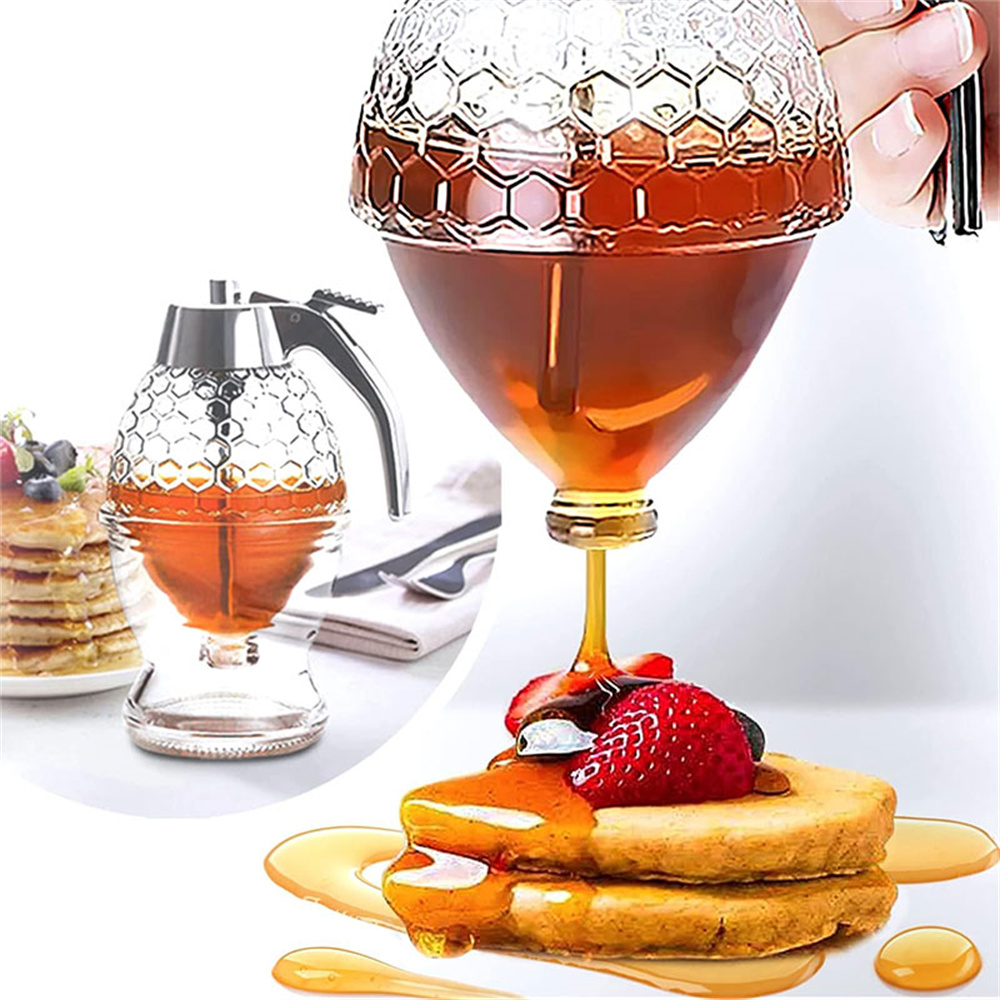 Condiment Squeeze Bottle - 1pc No Drip Honey Dispenser with