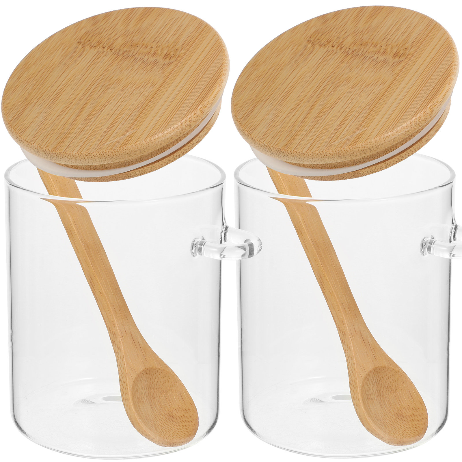 Food Storage Glass Jar - 2 Pcs Flour Sugar Storage Containers