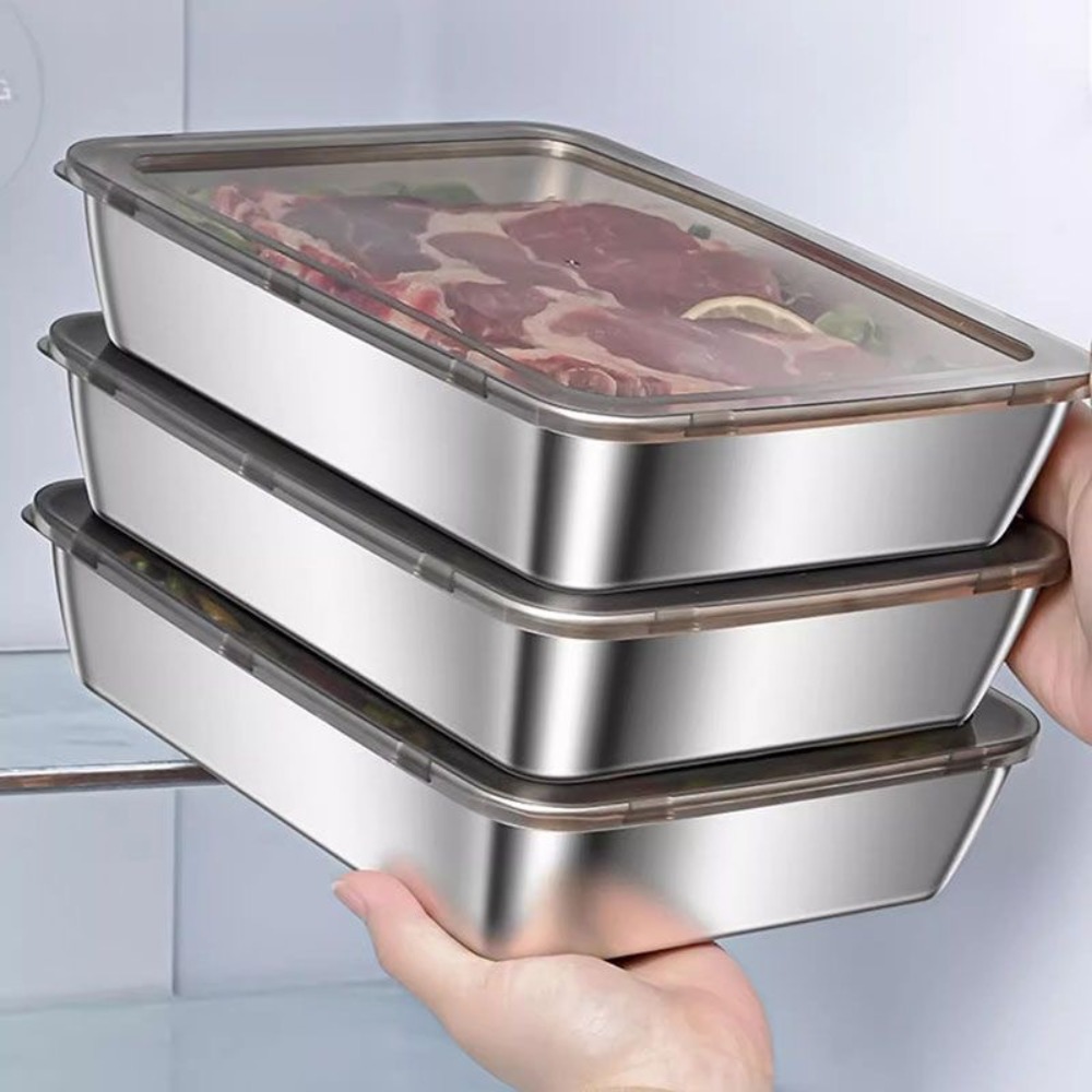 Food Storage Meal Prep - Food Grade Stainless Steel Serving Tray