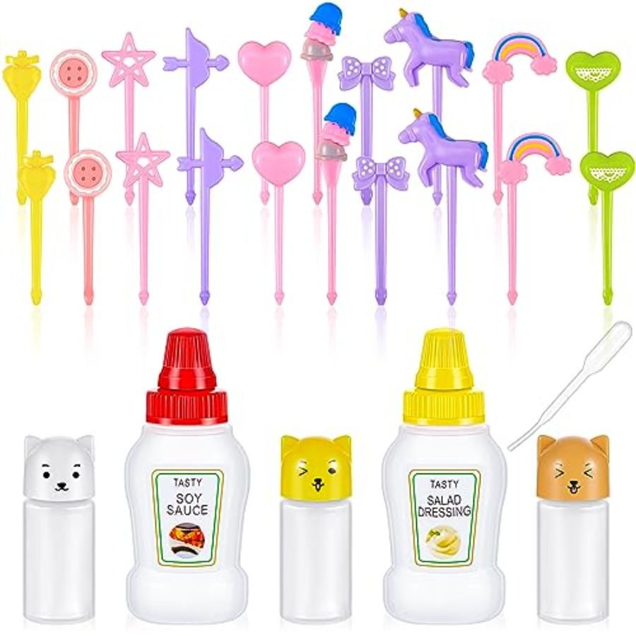 26 Pcs Lunch Bento Soy Sauce C - đánh giá và giá Condiment Squeeze Bottle