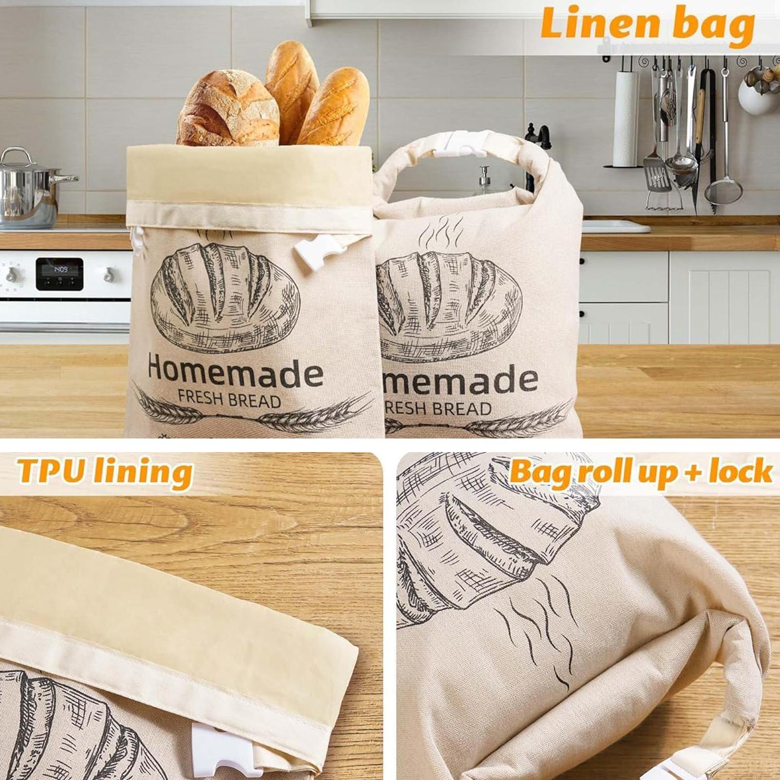 Linen Bread Bag Reusable Bags  - đánh giá và giá Food Storage Bags Reusable