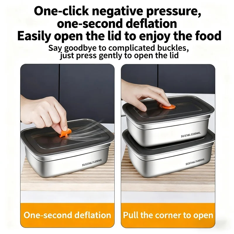Large Capacity Stainless Steel - đánh giá và giá Food Storage Box Large