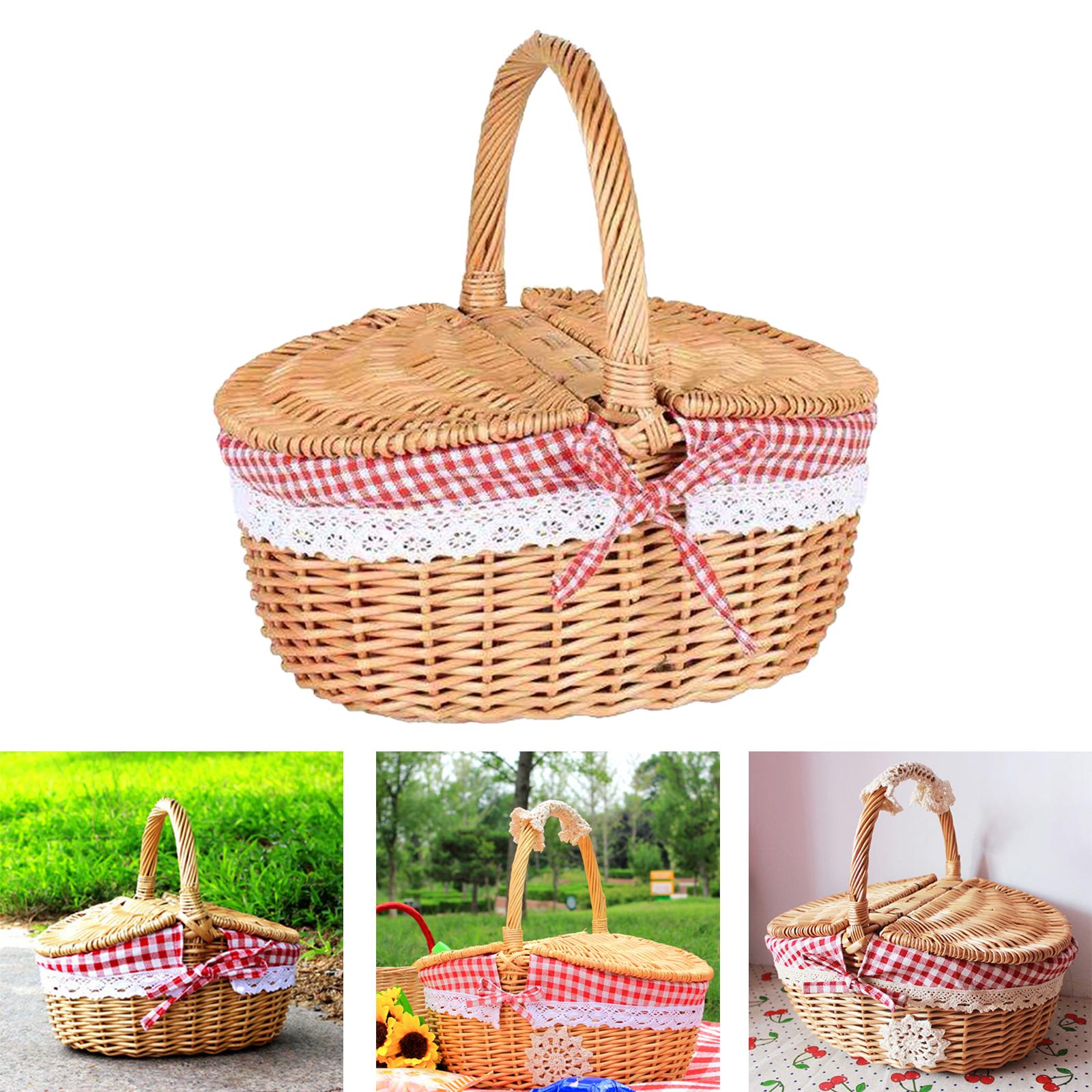 Handwoven Wicker Picnic Basket - đánh giá và giá Food Storage Hiking