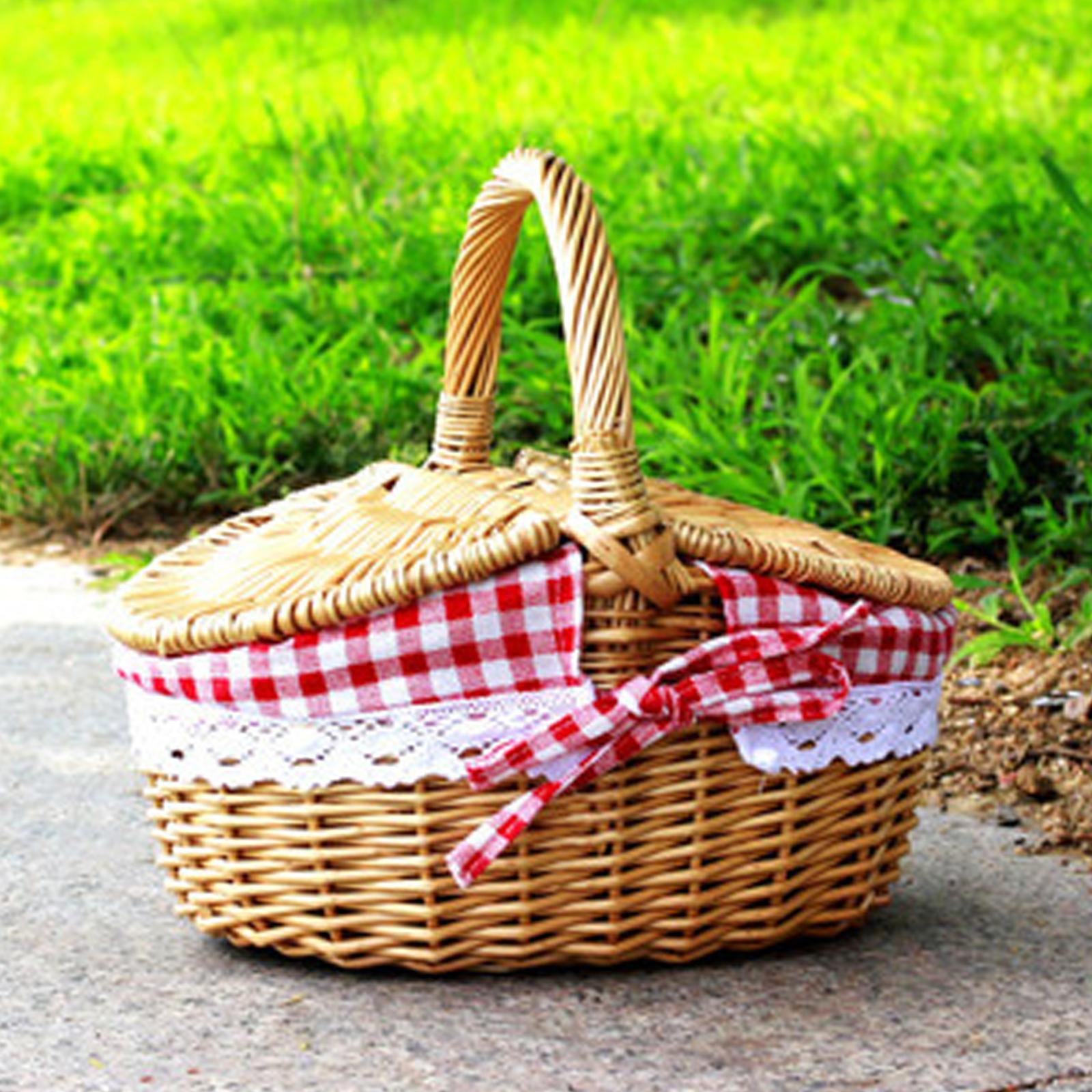 Handwoven Wicker Picnic Basket - đánh giá và giá Food Storage Hiking