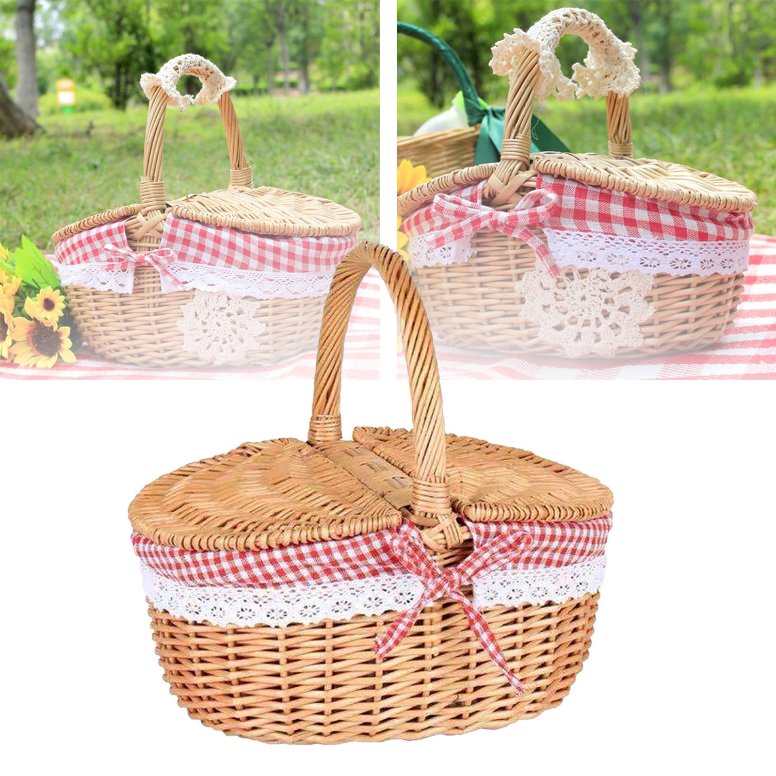 Handwoven Wicker Picnic Basket - đánh giá và giá Food Storage Hiking