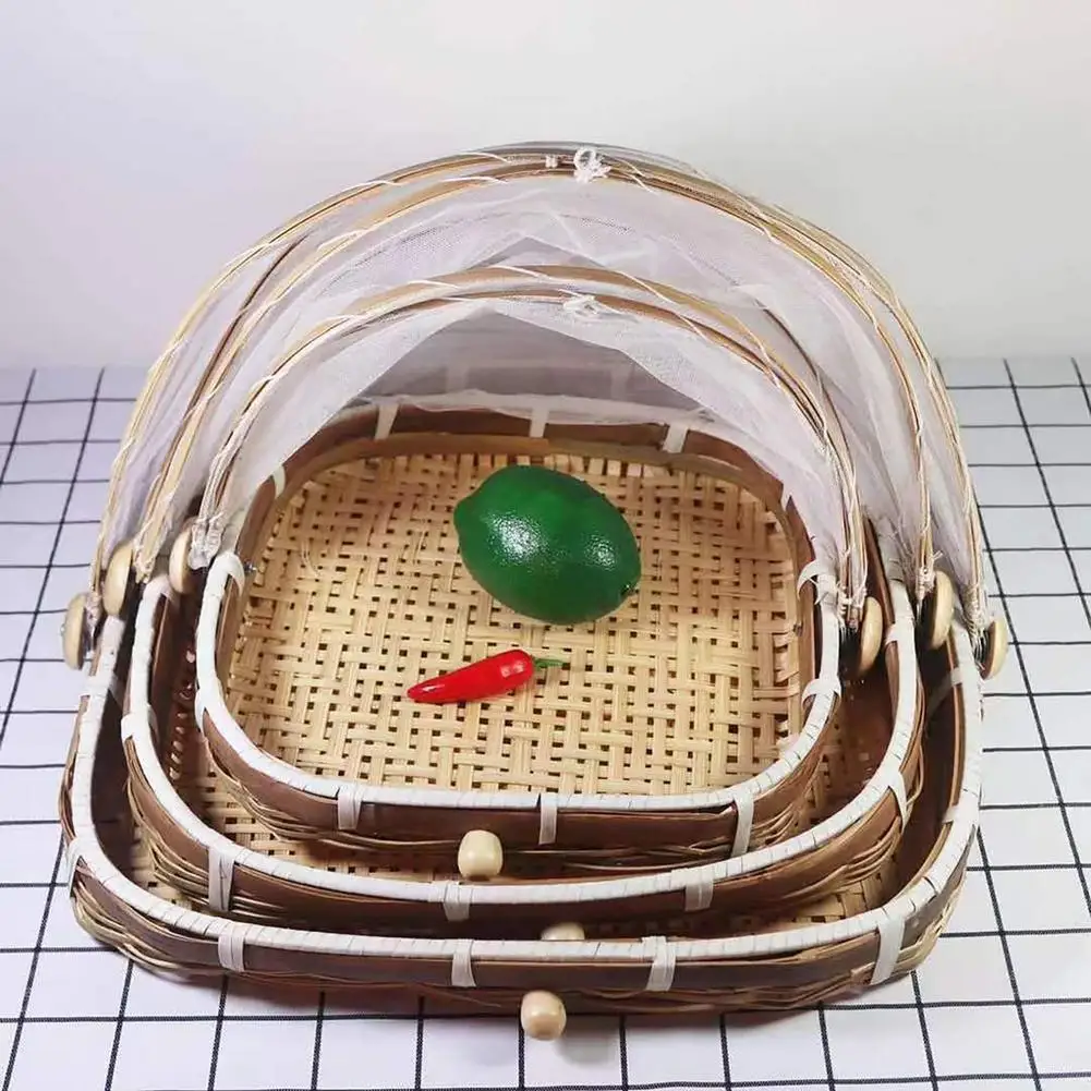 Hand-Woven Bamboo Food Serving - đánh giá và giá Food Storage Net