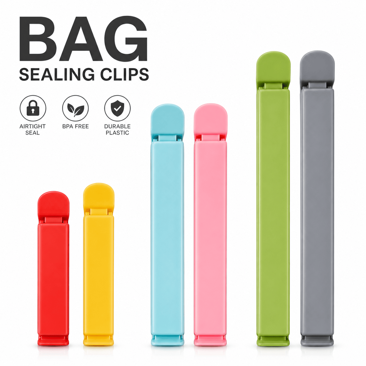 5 pcs Plastic Bag Sealing Clip - đánh giá và giá Food Storage Bags Reusable