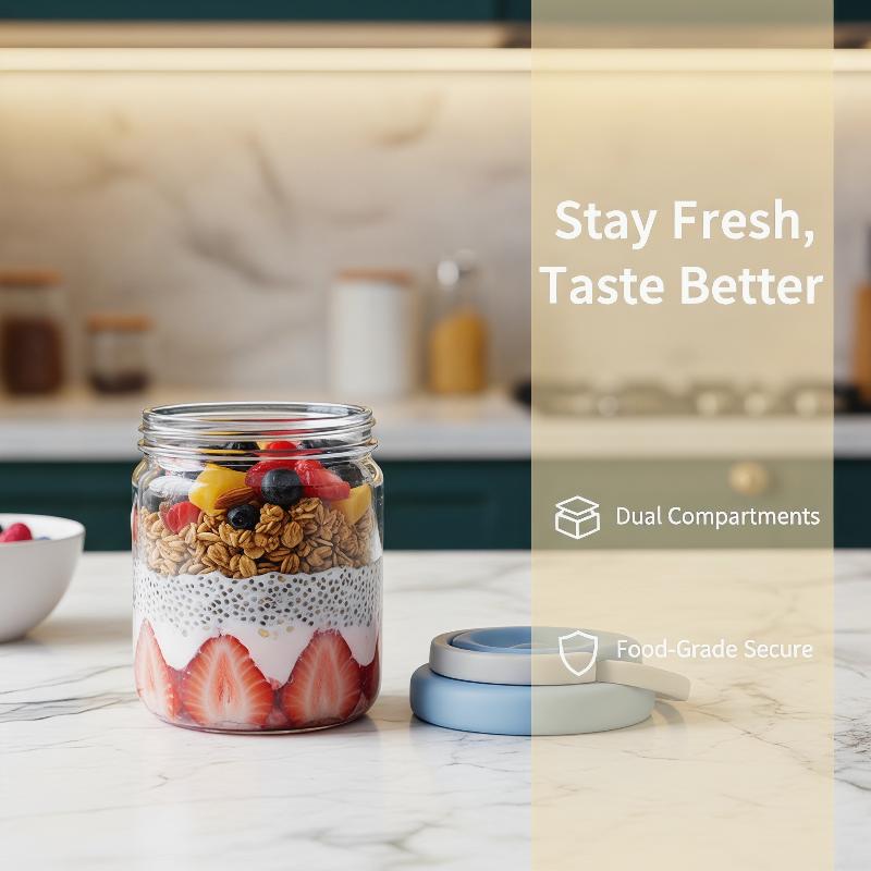 [E] Breakfast Cup Portable Oat - đánh giá và giá Food Storage Yogurt