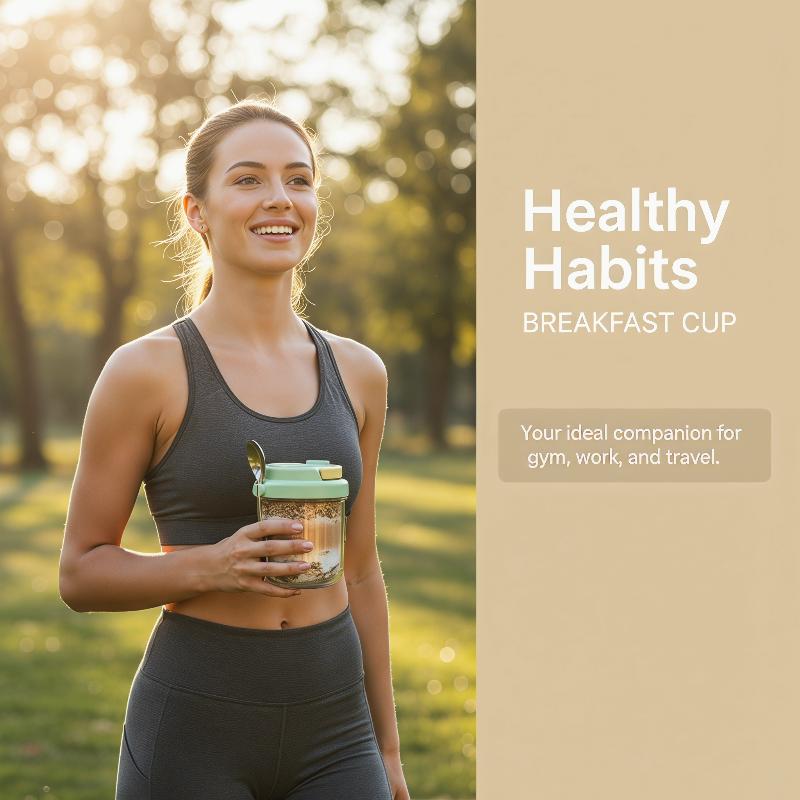 [E] Breakfast Cup Portable Oat - đánh giá và giá Food Storage Yogurt