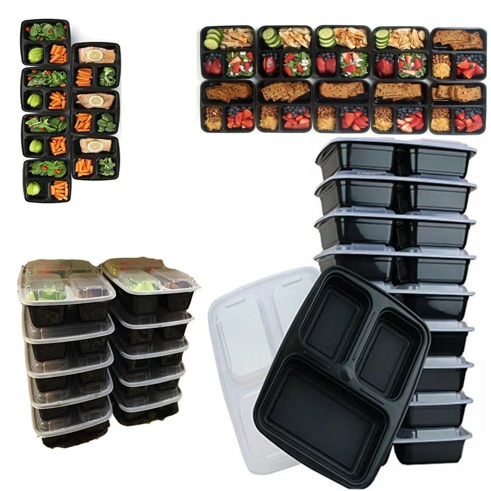 7 Pack 3 Compartment Meal Prep - đánh giá và giá Food Storage Microwave Safe