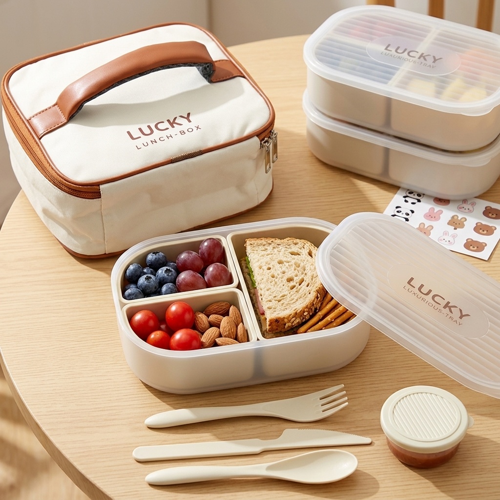 Portable Divided Plastic Lunch - đánh giá và giá Food Storage Microwave Safe