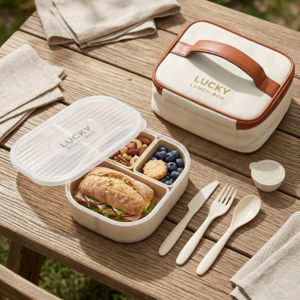Portable Divided Plastic Lunch - đánh giá và giá Food Storage Microwave Safe