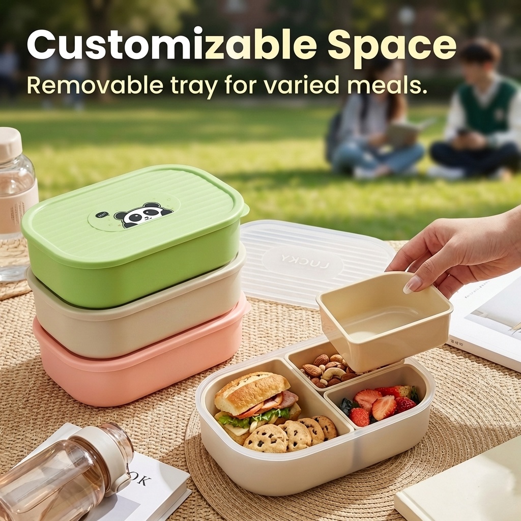 Portable Divided Plastic Lunch - đánh giá và giá Food Storage Microwave Safe