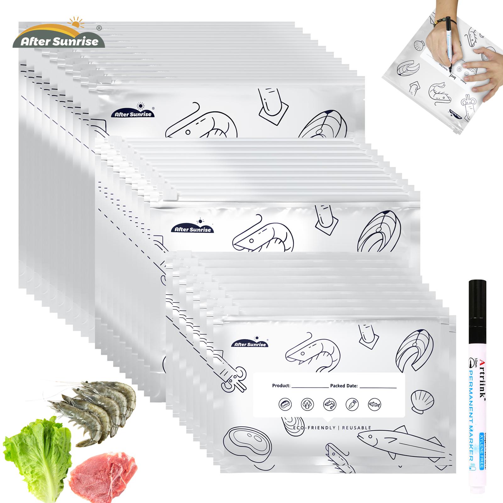 【Refrigerated Food】Reusable Al - đánh giá và giá Food Storage Bags Reusable