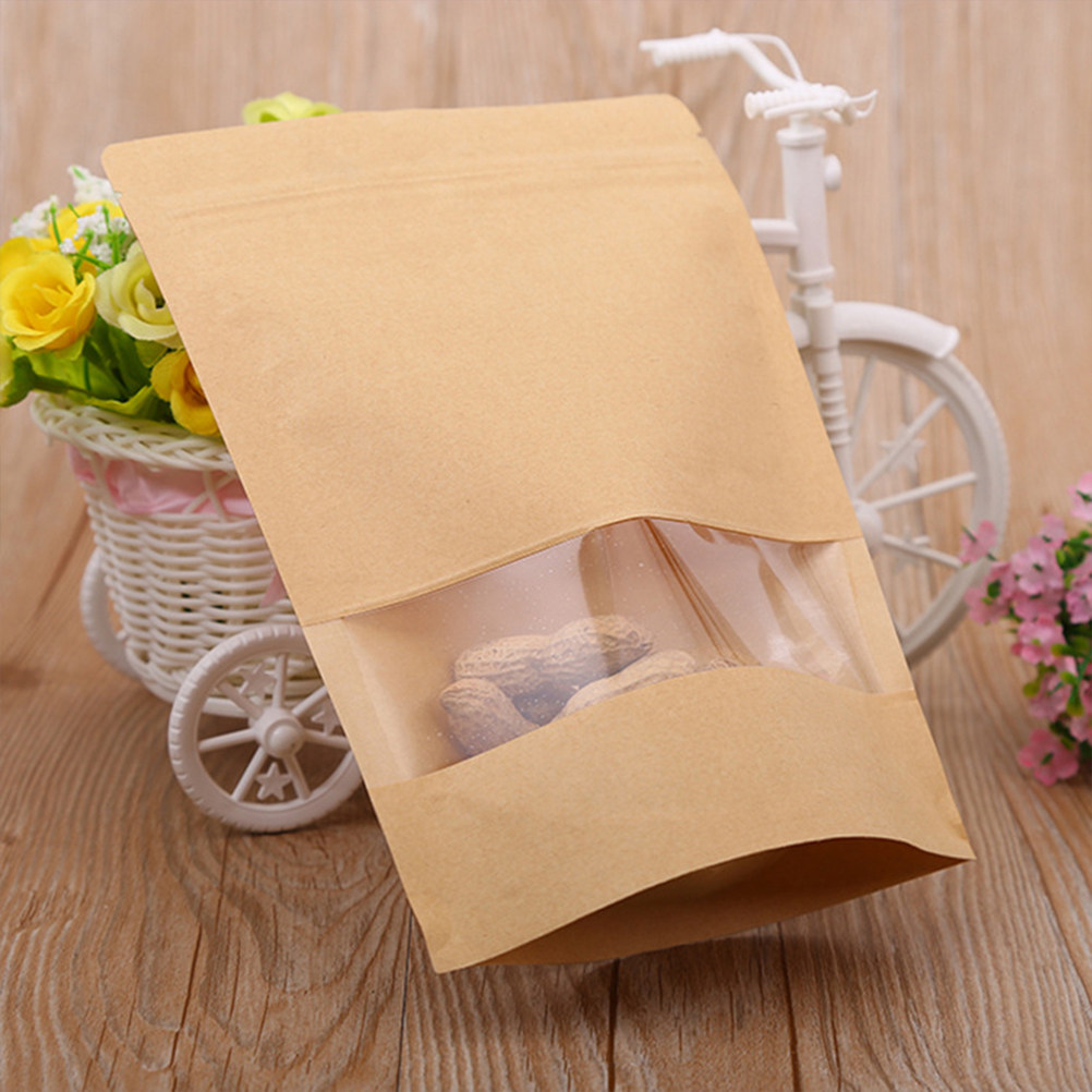 50Pcs Kraft Paper Zipper Seale - đánh giá và giá Food Storage Bags Reusable