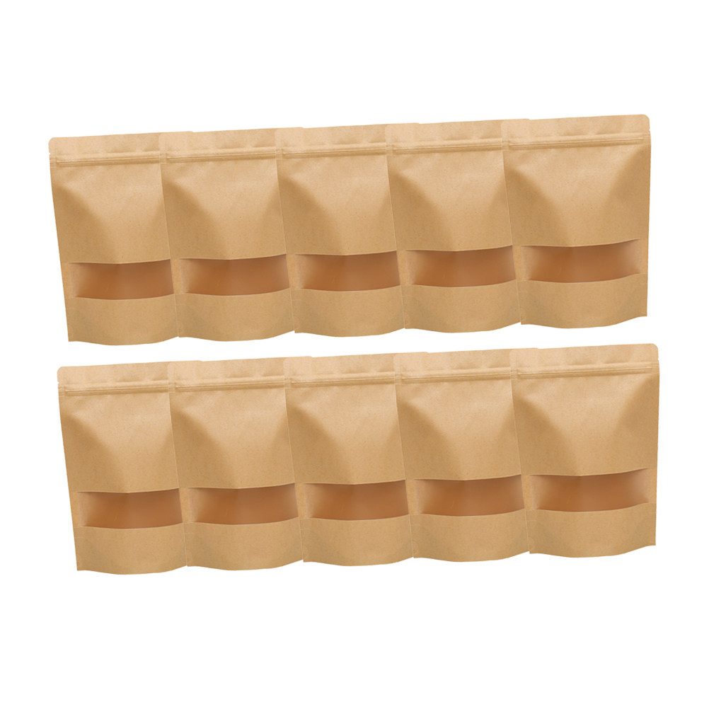 50Pcs Kraft Paper Zipper Seale - đánh giá và giá Food Storage Bags Reusable