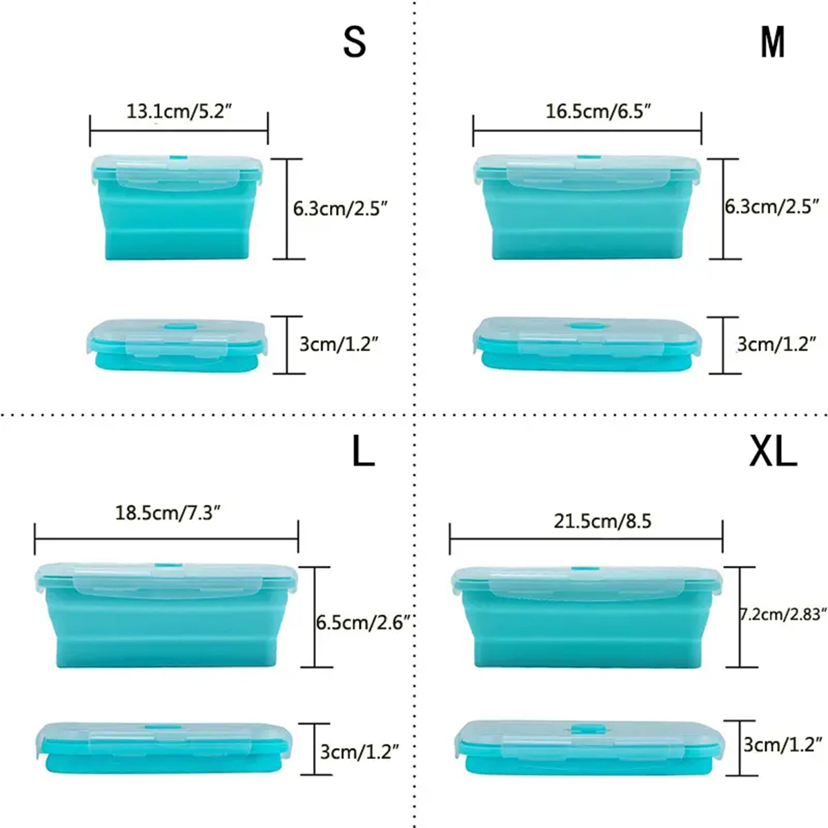 Collapsible Silicone Food Stor - đánh giá và giá Food Storage Microwave Safe