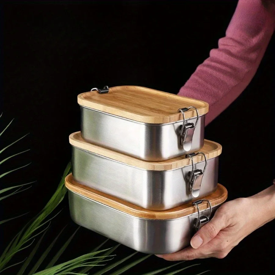 New 304 Stainless Steel Bamboo - đánh giá và giá Food Storage Quart