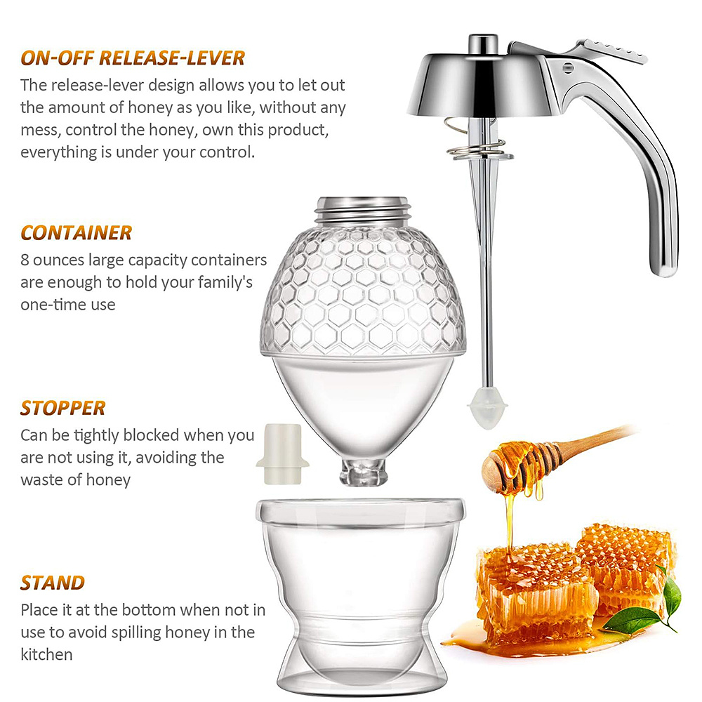 1pc No Drip Honey Dispenser wi - đánh giá và giá Condiment Squeeze Bottle