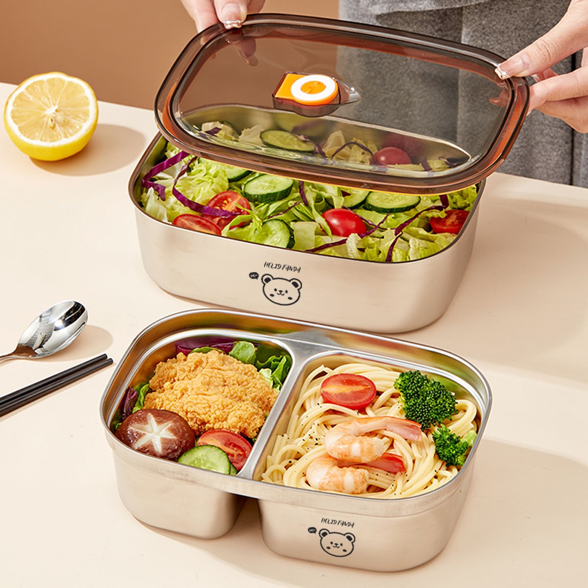 Portable 304 Stainless Steel B - đánh giá và giá Food Storage Box Large