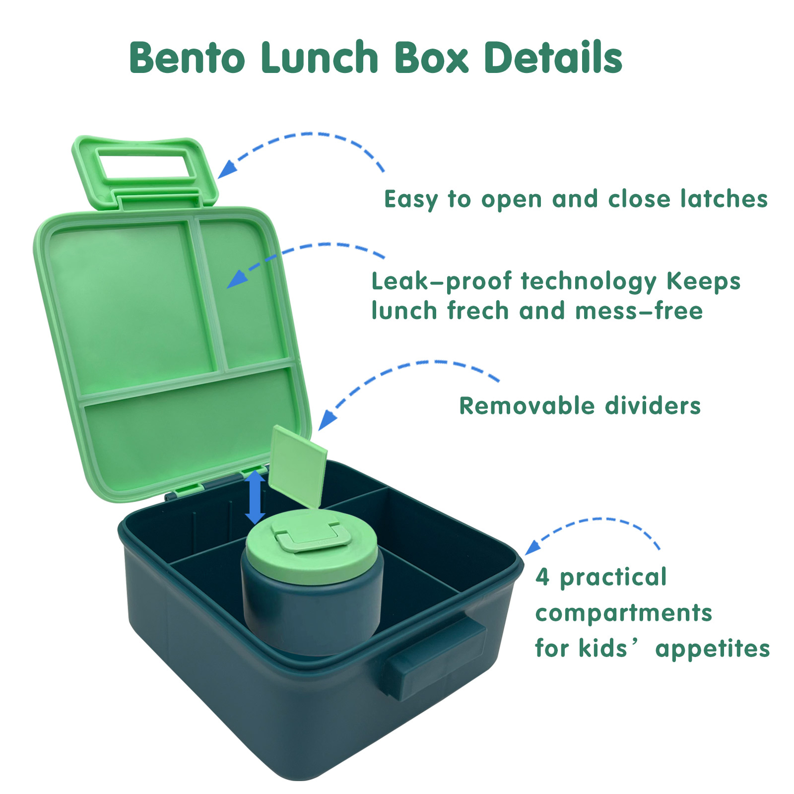 1 Set Bento Lunch Box for Kids - đánh giá và giá Food Storage Microwave Safe