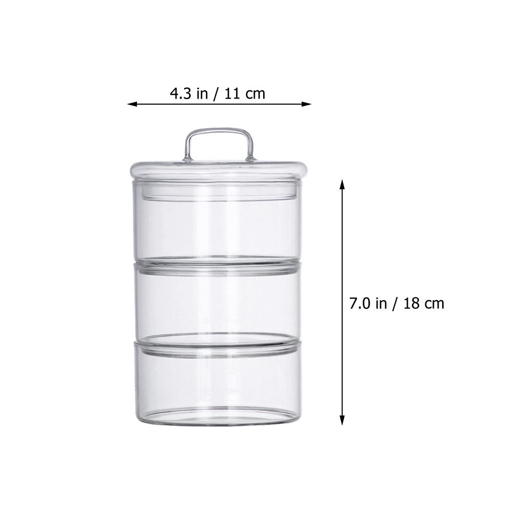 1Set Clear Glass Storage Bowl  - đánh giá và giá Food Storage Glass Jar