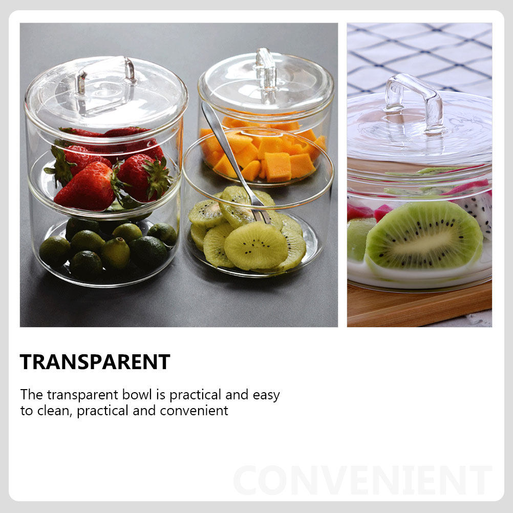 1Set Clear Glass Storage Bowl  - đánh giá và giá Food Storage Glass Jar