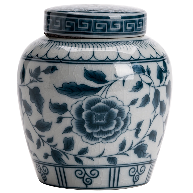 Màu Xanh Và Trắng Sứ Trà Caddy - đánh giá và giá Food Storage Box Large