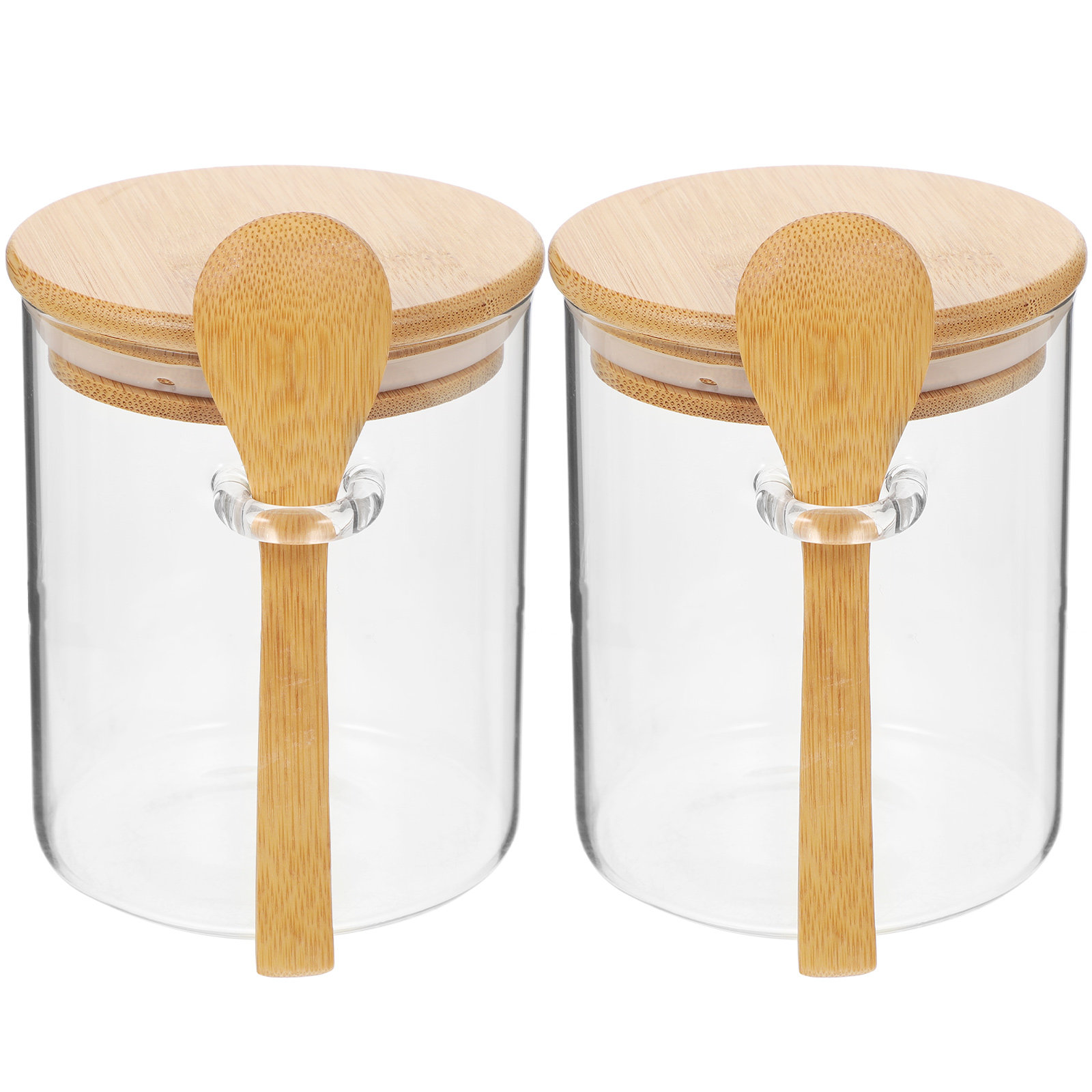 2 Pcs Flour Sugar Storage Cont - đánh giá và giá Food Storage Glass Jar