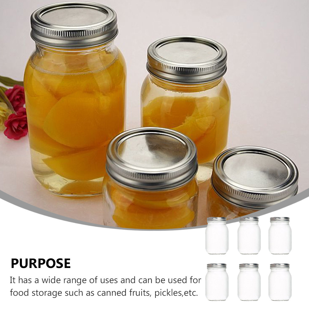 6Pcs Transparent Round Glass J - đánh giá và giá Food Storage Glass Jar
