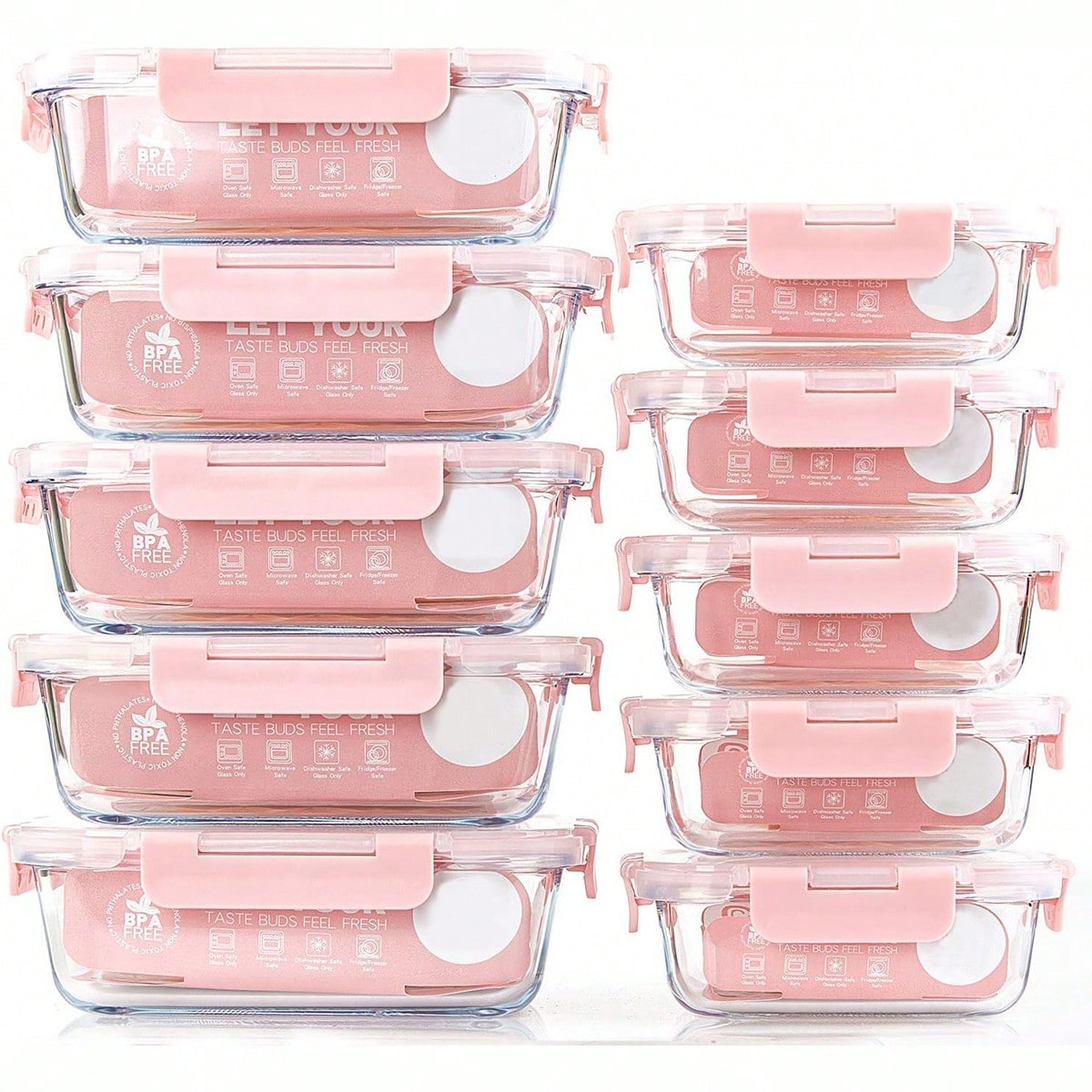 10 Pack Glass Meal Prep Contai - đánh giá và giá Food Storage Meal Prep