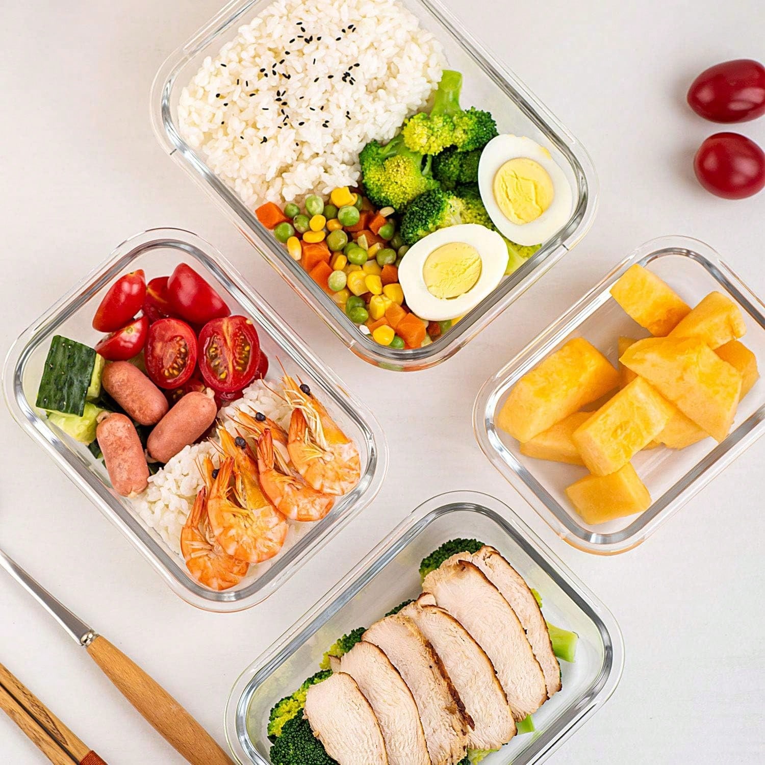 10 Pack Glass Meal Prep Contai - đánh giá và giá Food Storage Meal Prep