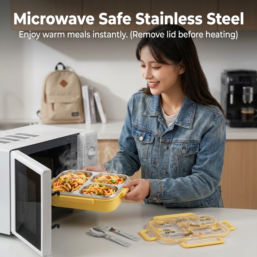 900ML Cute 304 Stainless Steel - đánh giá và giá Food Storage Microwave Safe