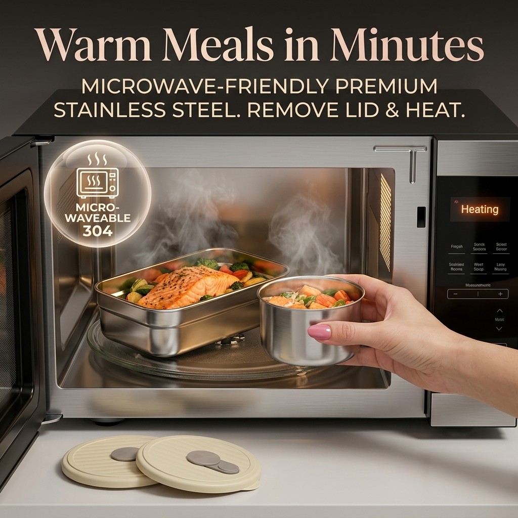 Microwave Safe 304 Stainless S - đánh giá và giá Food Storage Microwave Safe