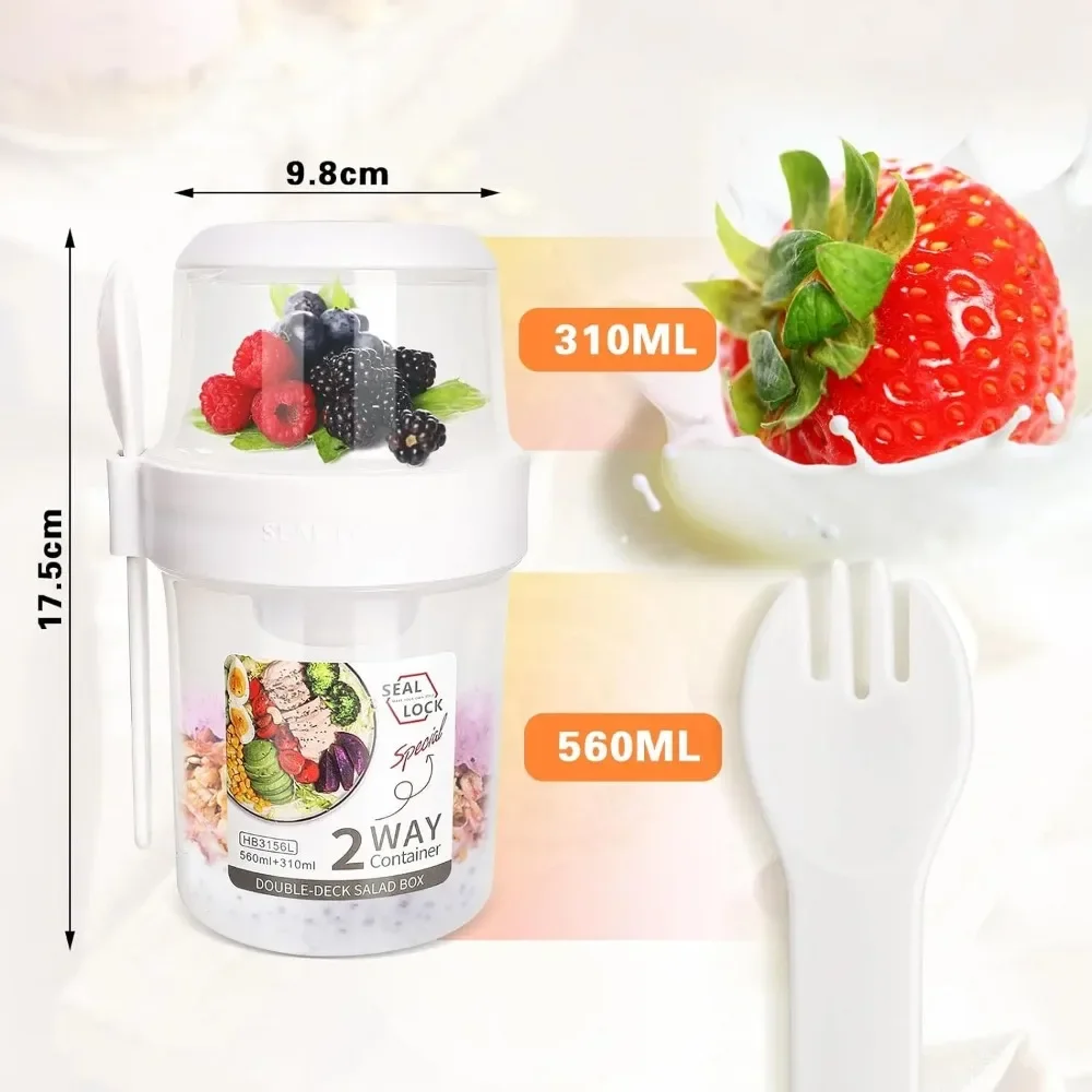 Salad Cup Breakfast Cups Porta - đánh giá và giá Food Storage Yogurt