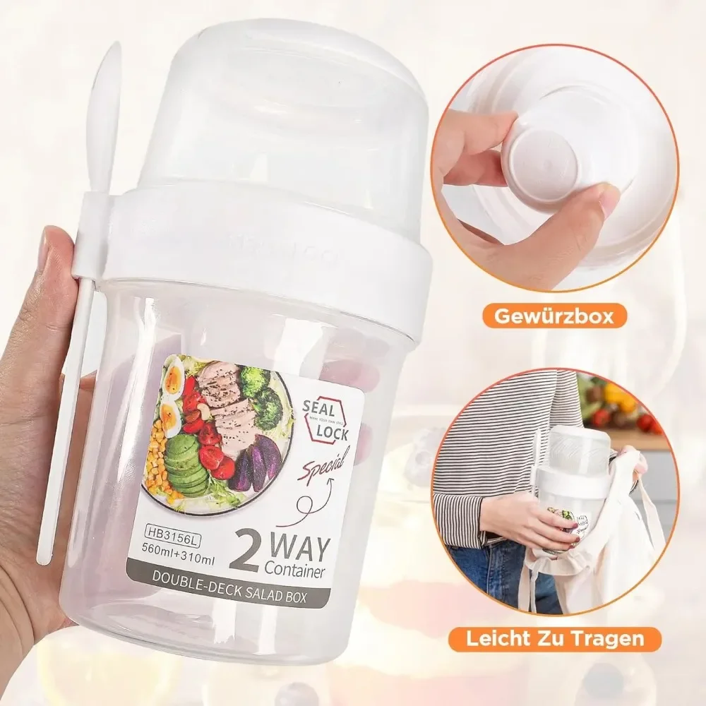 Salad Cup Breakfast Cups Porta - đánh giá và giá Food Storage Yogurt