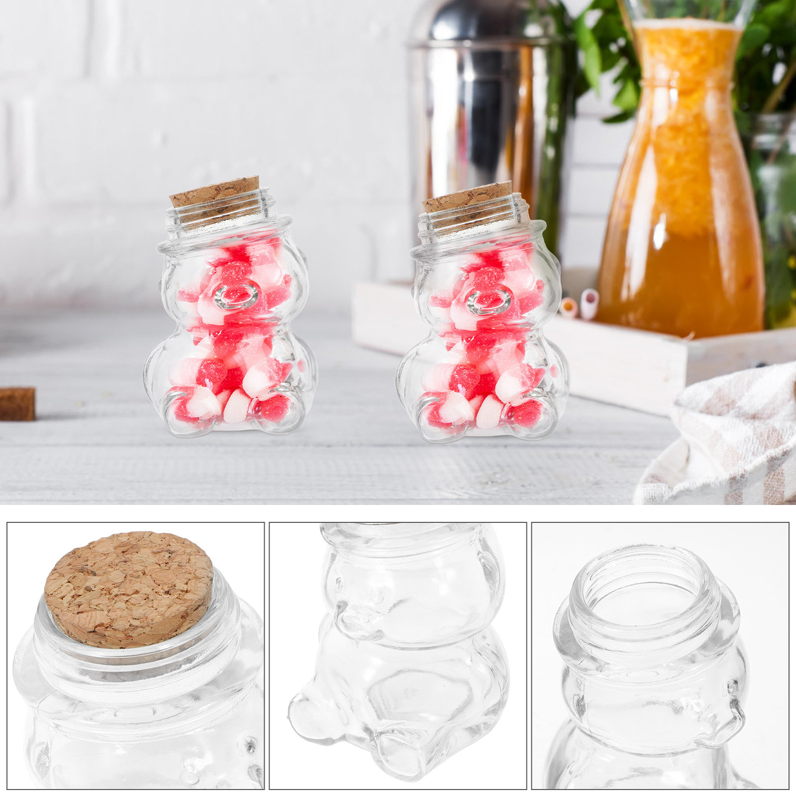 4Pcs Glass Candy Jar Set Trans - đánh giá và giá Food Storage Glass Jar