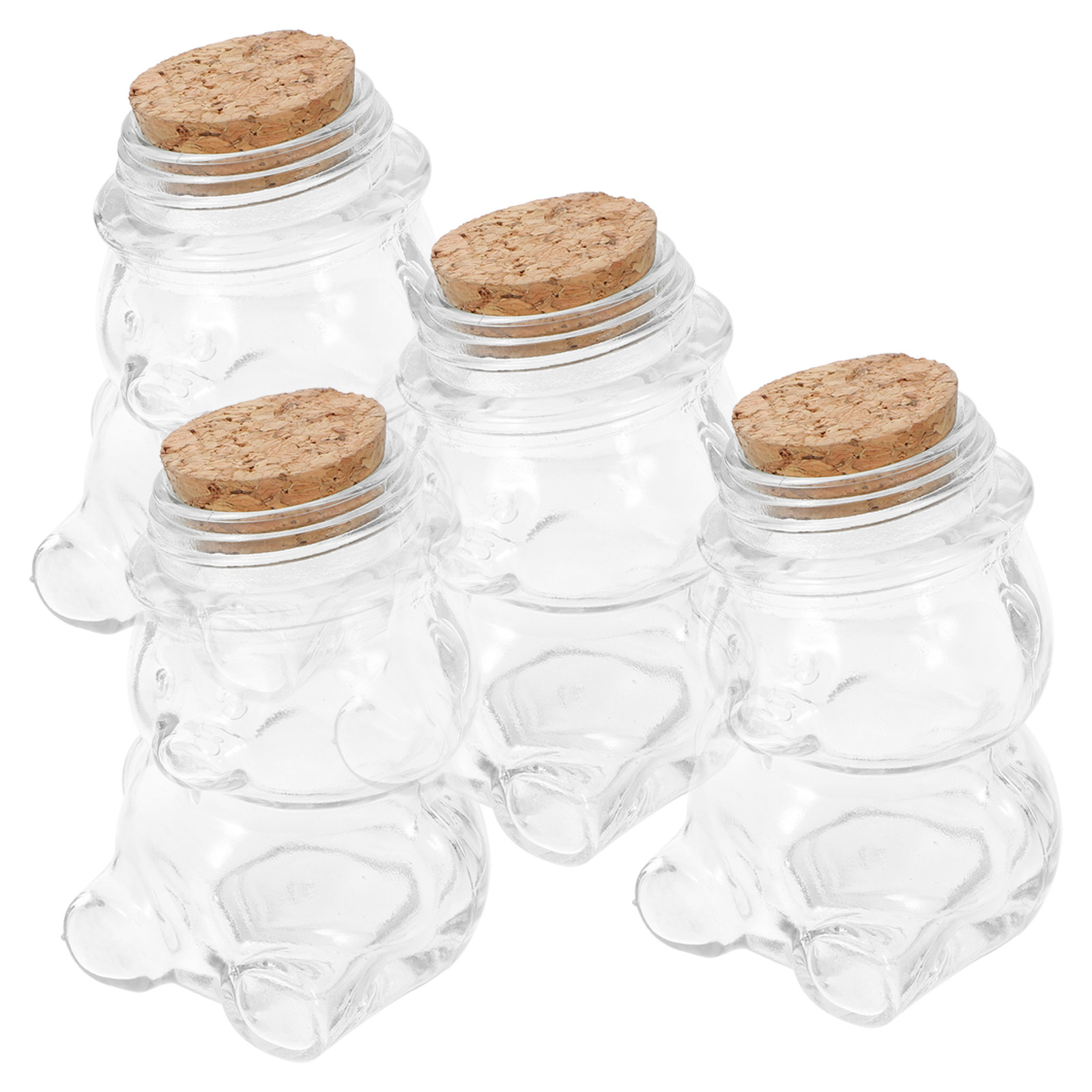 4Pcs Glass Candy Jar Set Trans - đánh giá và giá Food Storage Glass Jar