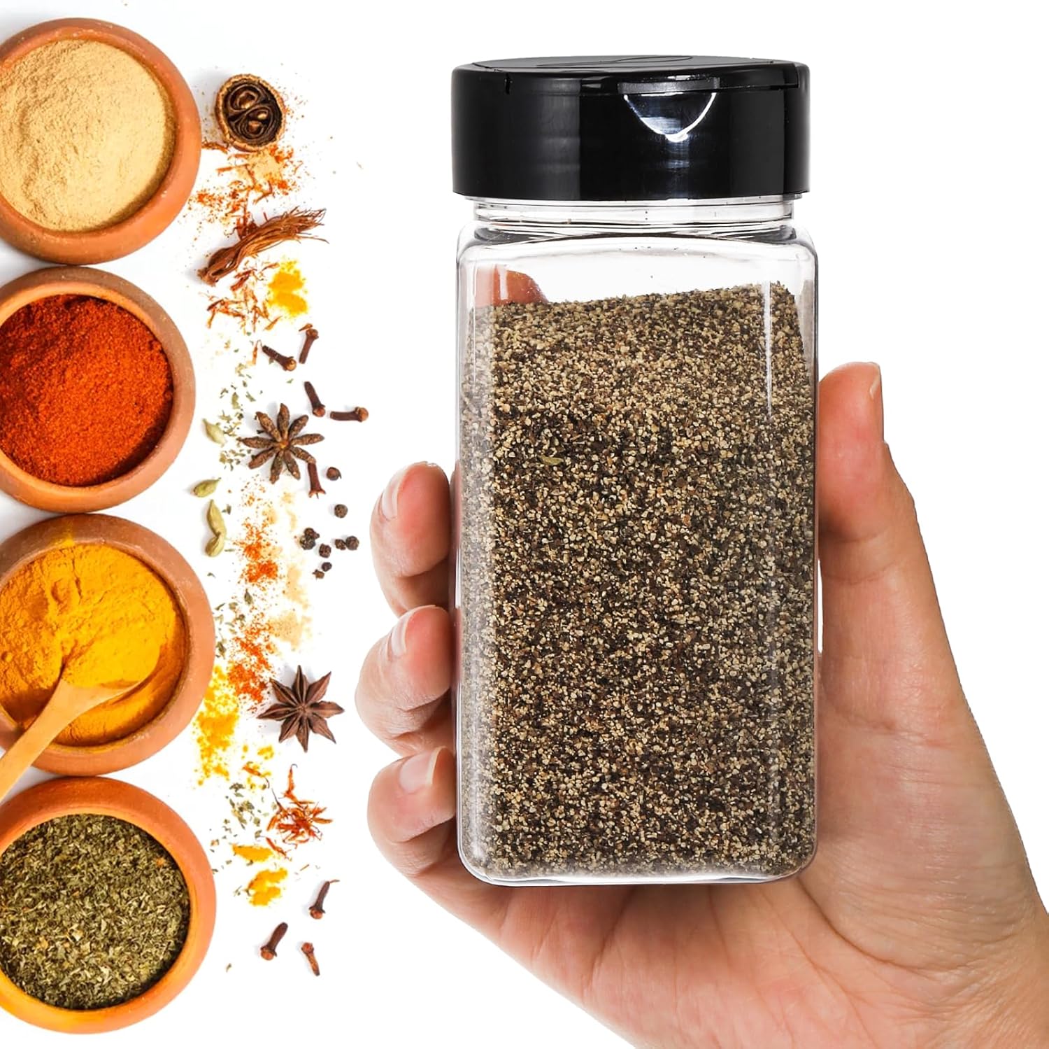 Square Large Plastic Spice Jar - đánh giá và giá Food Storage Box Large