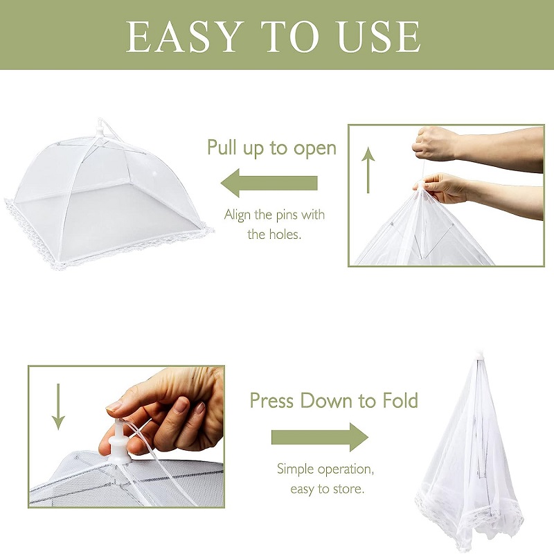 Large pop-up white mesh food c - đánh giá và giá Food Storage Net