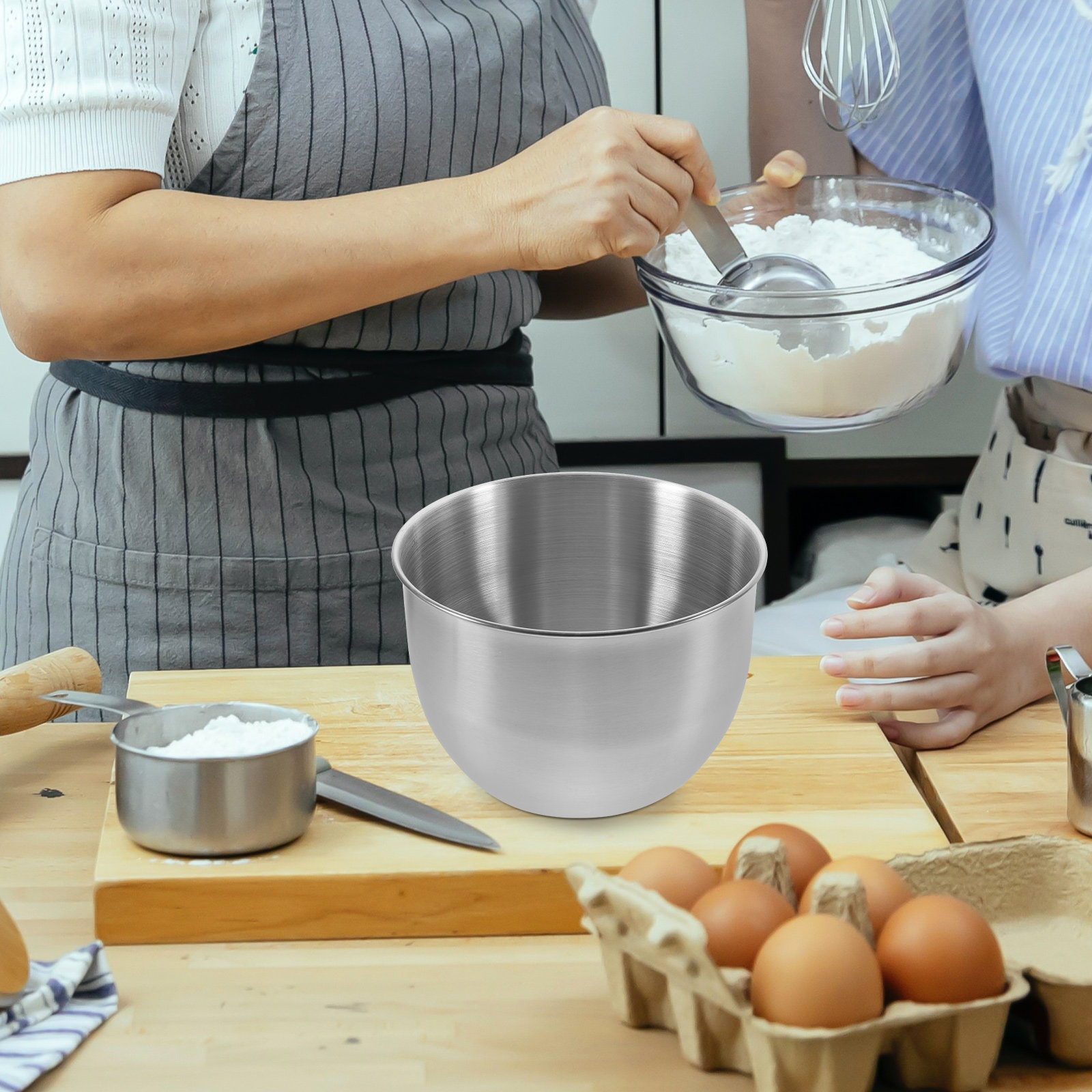 Deep Stainless Steel Mixing Bo - đánh giá và giá Food Storage Meal Prep
