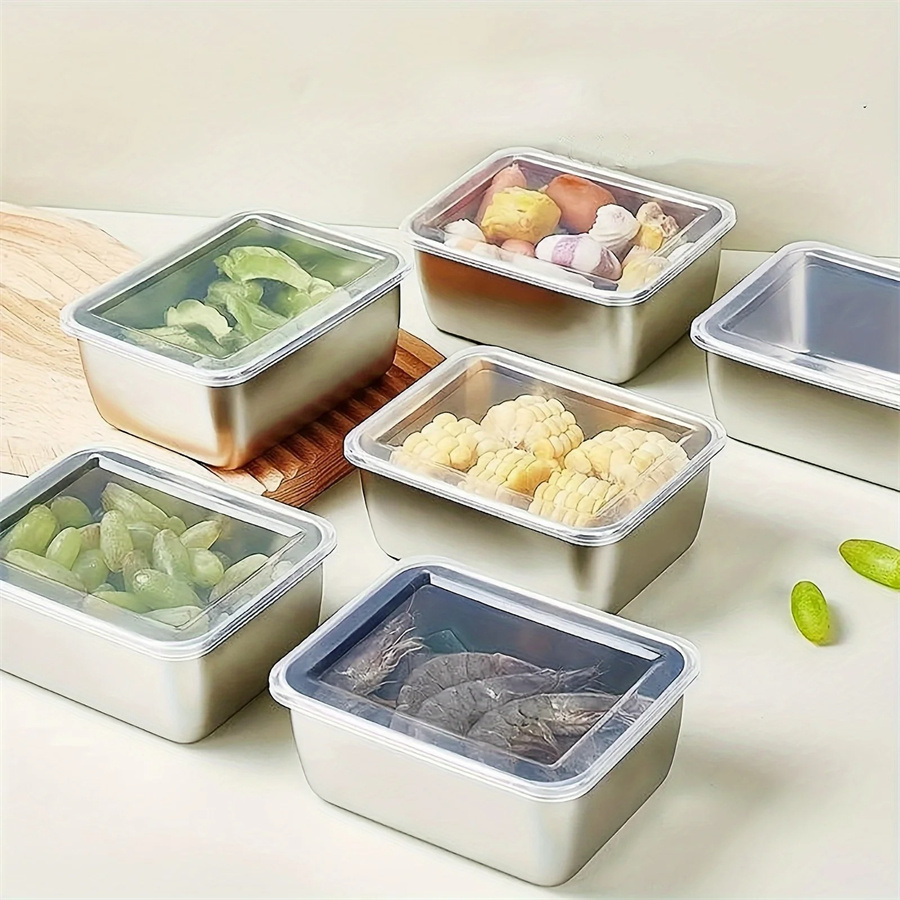 1/3/5pcs Stainless Steel Food  - đánh giá và giá Food Storage Quart