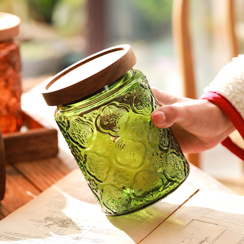Vintage Glass Kitchen Storage  - đánh giá và giá Food Storage Glass Jar