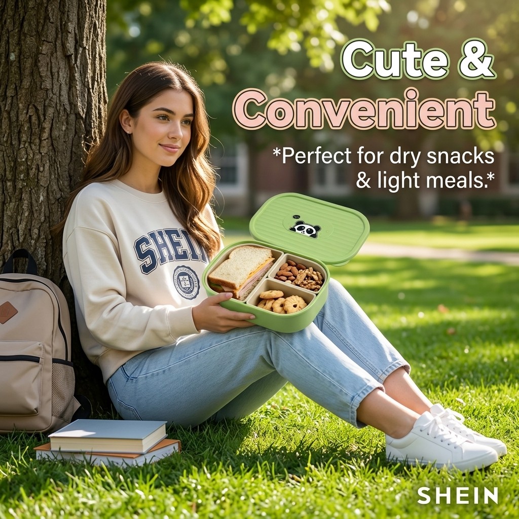 Cute Plastic Divided Lunch Box - đánh giá và giá Food Storage Microwave Safe
